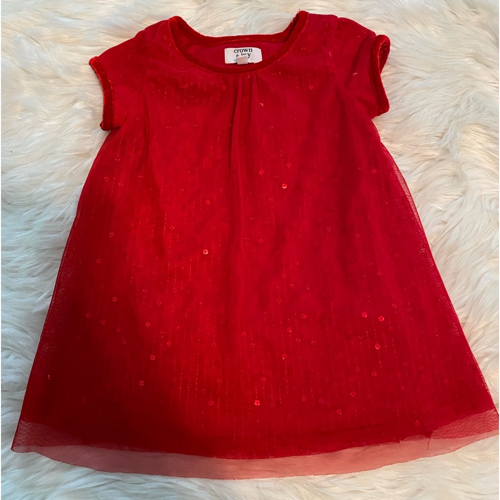 Crown & Ivy Kids Red Sequins dress Sz 2T